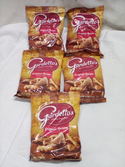 Lot of 5 Gardettos 5.5oz Snack Bags of Original Recipe Snack Mix