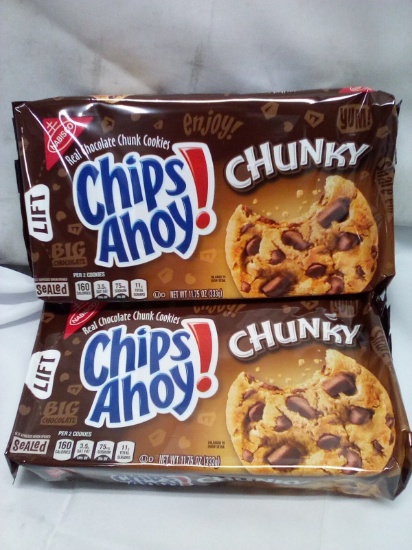 Qty 2 Chips Ahoy Chunky Chocolate Chip Cookies 11.75oz