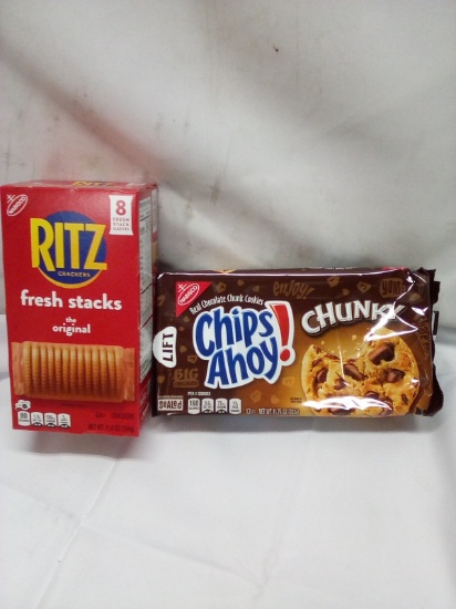 Chips Ahoy Chunky Chocolate Chip Cookies 11.75oz/ Ritz Crackers 8 Sleeves