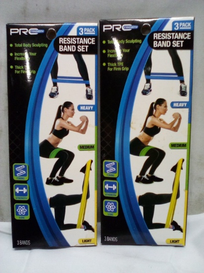 Qty 2 ProStrength 3 Pack Resistance Band Set