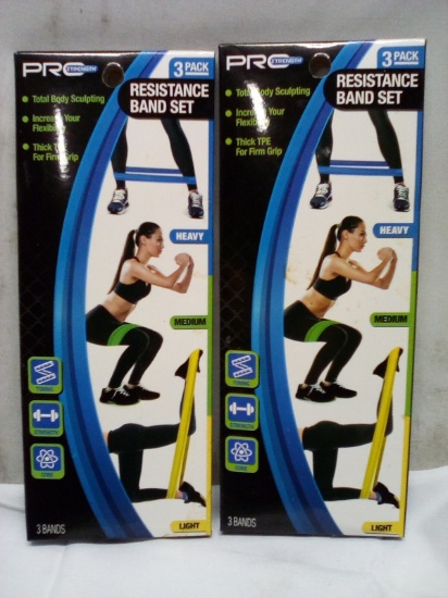 Qty 2 ProStrength 3 Pack Resistance Band Set