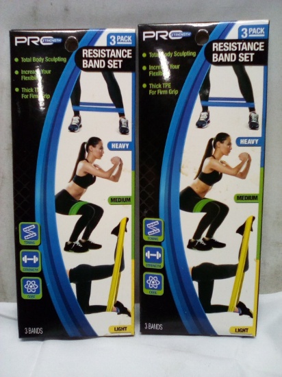Qty 2 ProStrength 3 Pack Resistance Band Set