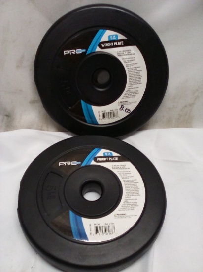 Qty 2- 5lb Weight Plates