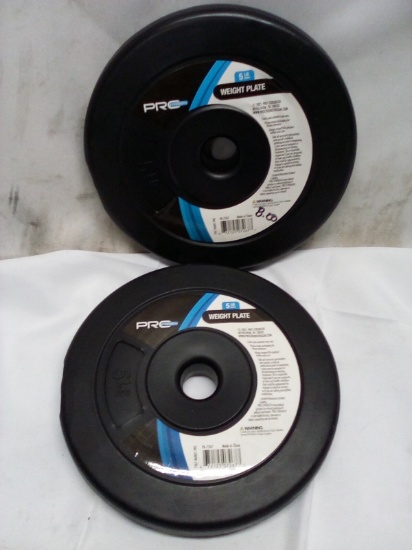 Qty 2- 5lb Weight Plates