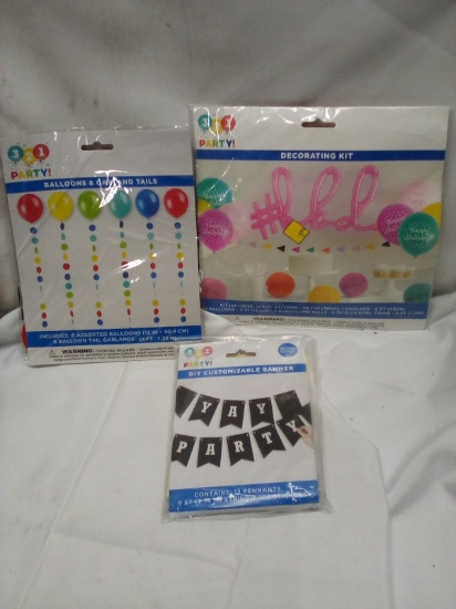 #hbd Decorating Kit/ DIY Customizable Banner/ Balloon & Garland Tails