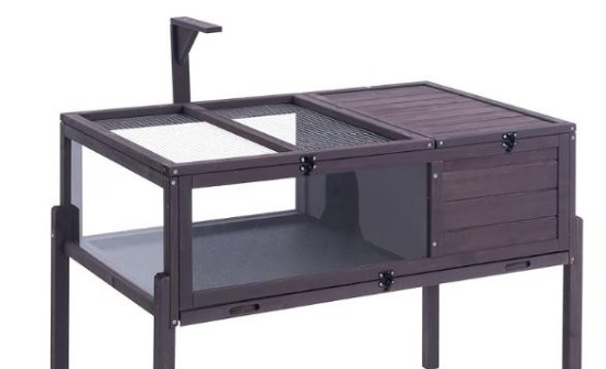 Vevor Grey Wood Tortoise House- MSRP $119.99