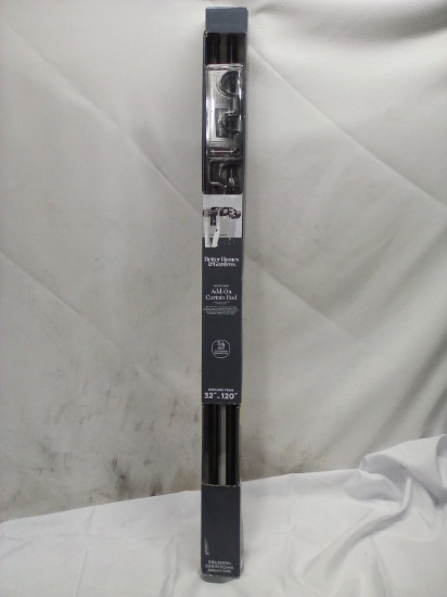Better Homes&Gardens 32-120” Pewter Finish Add-on Curtain Rod