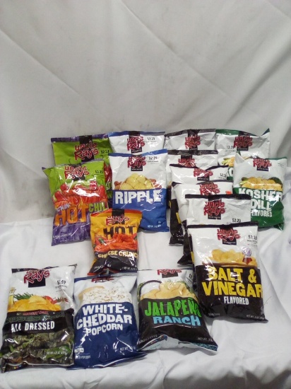 16Pc Lot of Assorted Uncle Rays Potato Chips and Other Snacks