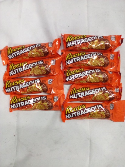 Lot of 9 Reeses Nutrageous Chocolate Candy Bars