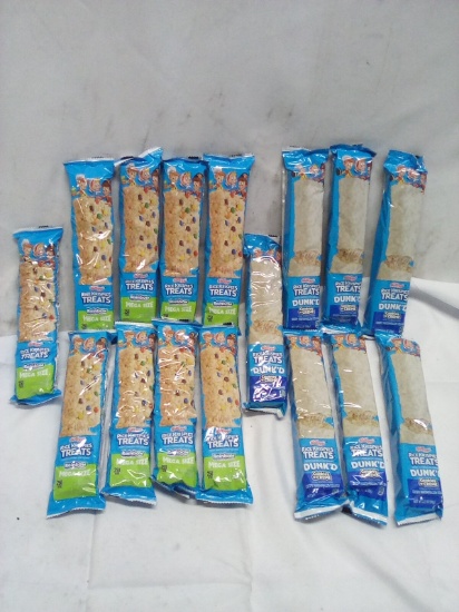 16Pc King Size Rice Krispies Treats Lot- (7) Cookies&Creme, (9) Rainbow Chip