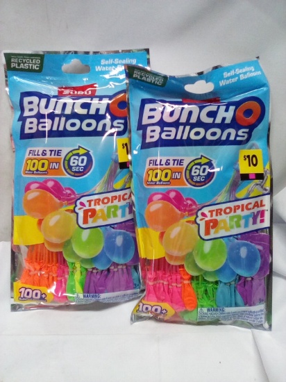 Qty 2 Bunch O Balloons Tropical Party 100+ct