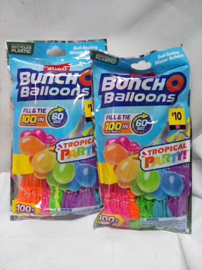 Qty 2 Bunch O Balloons Tropical Party 100+ct