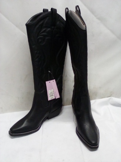 Size 9 Wild Fable Tall Black Memory Foam Snip Toe Boots- MSRP $45.00