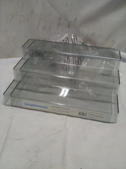 Brightroom 13.5-24.25”x10”x4.75” Expandable 3-Tier Shelf