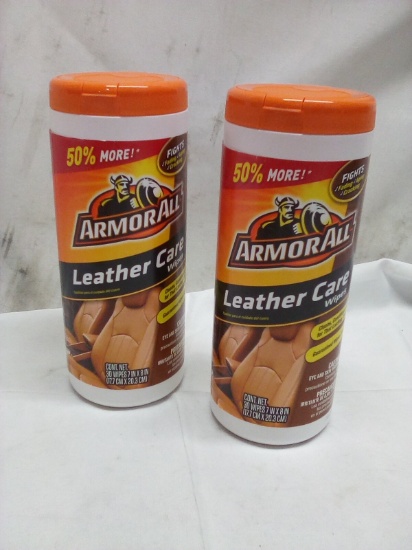 Pair of ArmorAll 30Cnt Leather Care Wipe Rolls