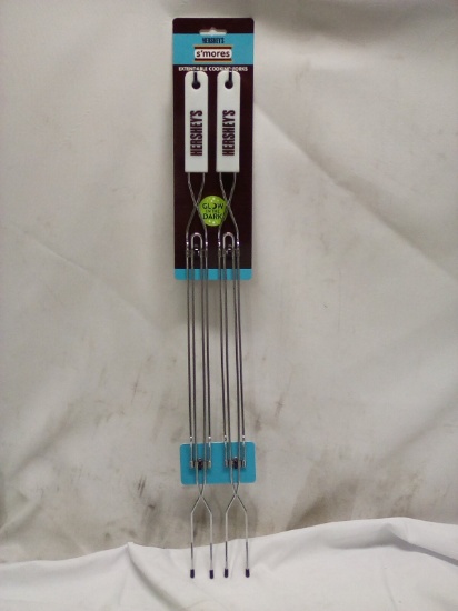 Pair of Hersheys Smores Extendable Cooking Forks w/ Glow in The Dark Handles