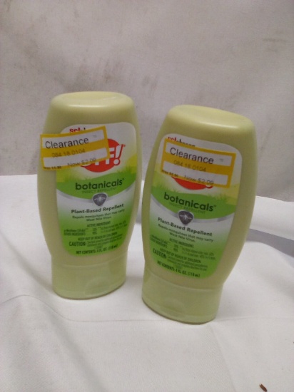 Pair of 4FlOz OFF! Botanicals Plant-Based Insect Repellent Lotion