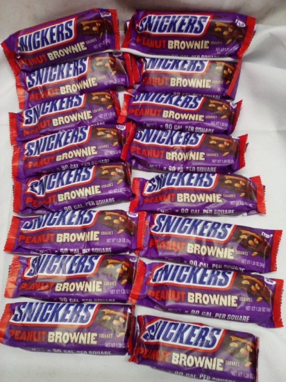 Qty 16 Snickers Peanut Brownie Squares