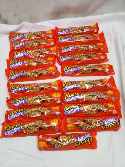 Lot of 24 King Size Reeses Crispy Crunchy Snack Bars