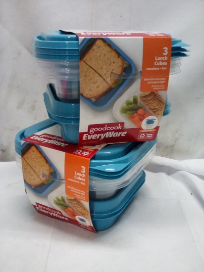 Qty 2 Lunch Cubes- Containers with lids