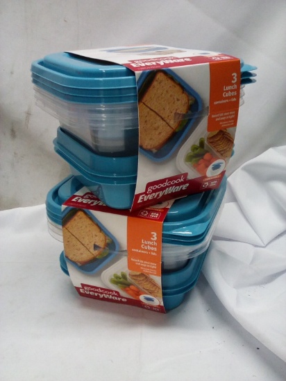 Qty 2 Lunch Cubes- Containers with lids