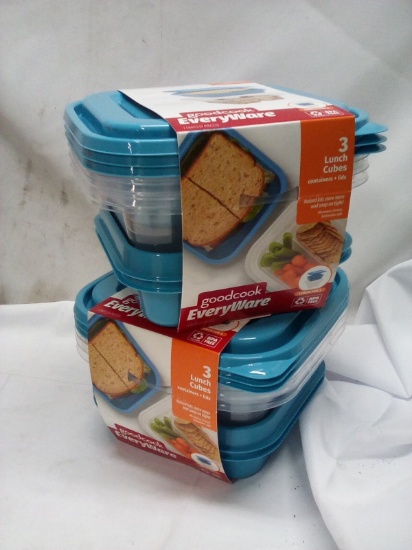 Qty 2 Lunch Cubes- Containers with lids