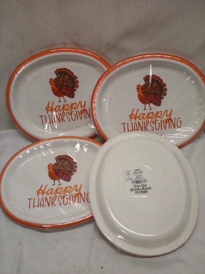 Qty 4- 10ct Paper Plates 12” x 10”
