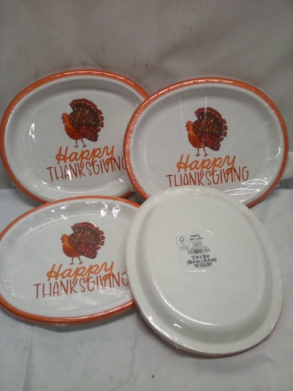 Qty 4- 10ct Paper Plates 12” x 10”