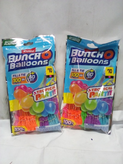 Qty 2 Bunch O Balloons Tropical Party 100+ct