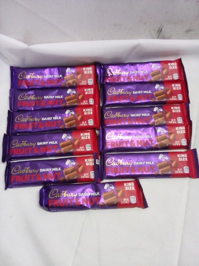 Lot of 11 Cadbury Dairy Milk Fruit&Nut King Size Chocolate Bars