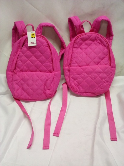 Pair of Pink Mini Backpacks