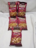 Lot of 5 Snyders 5oz Pretzel Pieces Snack Bags- Honey Mustard and Onion