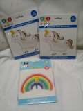Qty 2 Walking Foil Balloon Unicorn/ Foil Rainbow Balloon
