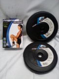 3Pc ProStrength Lot- (2) 5Lbs Weight Plates, (1) Pair of 2Lbs Ankle Weights