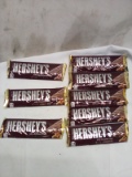 Lot of 8 Hersheys Milk Chocolate w/ Almonds Candy Bars