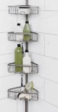 4 Tier Satin Nickel Finish Pole Caddy