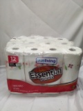 12 Pack of TrueLiving Essential Prints 128 Sheet Paper Towel Rolls