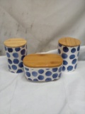 Ceramic Canister 3pc Set with lids