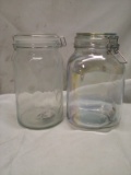 2 Liter Iridescent Glass Jar with Lid/Glass Jar with Lid