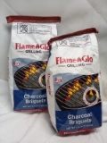 2 FlameGlo Grilling 7.7Lbs Bags of Charcoal Briquets