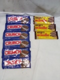 9Pc Assorted Chocolate Bar Lot- (6) Crunch, (3) Mr Goodbar