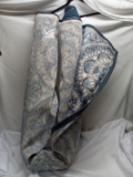 Decorative Large Blue/Tan/Off-white Rug