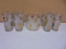 Vintage Libby Gold Leaf Design Ice Bucket & 8 Matching Glasses
