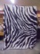 Like New Plush Zebra Pattern Blanket