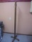 Solid Wood Hall Tree w/ 4 Double Brass Hooks