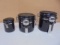 3pc Black Ceramic Cannister Set