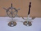 Metal Ships Wheel & Anchor Décor Pieces