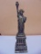 Vintage Metal Statue of Liberty Bronzed Monument Figure