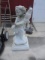 2pc Cement Boy w/ Fish Garden Statue