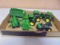 Group of 7 John Deere 1:64 Scale Tractors & Implaments